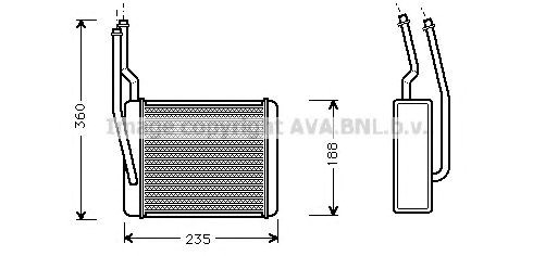 Ava ford радіатор опалення focus, transit connect 98- FD6272