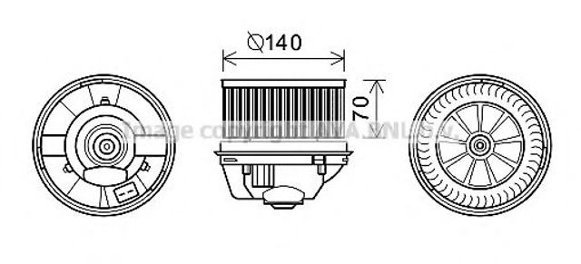 Вентилятор грубки FD8496 AVA