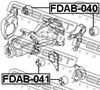 Сайлентблок балки моста FDAB040 FEBEST