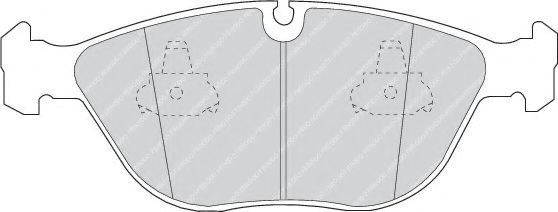 Комплект гальмівних колодок з 4 шт. дисків FDB1001