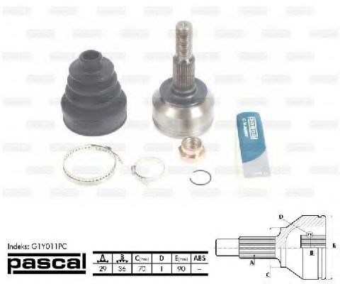 Граната зовнішня G1Y011PC PASCAL