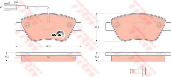 Гальмівні колодки GDB1590 TRW