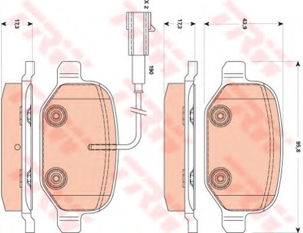 Задні колодки GDB1881 TRW