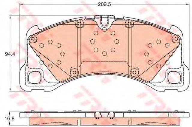 Гальмівні колодки GDB2052 TRW