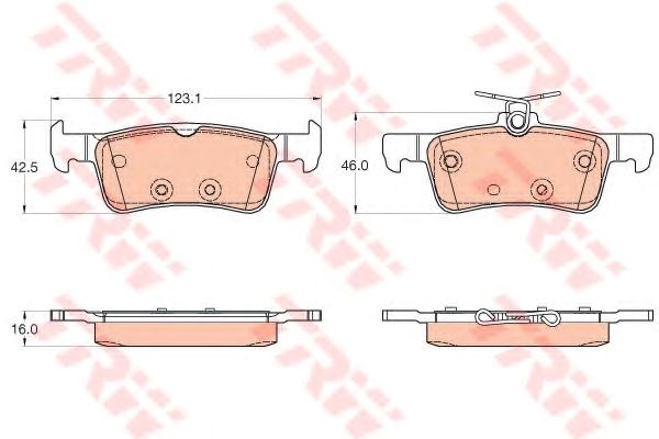 Колодки на гальмо задній дисковий GDB2055 TRW