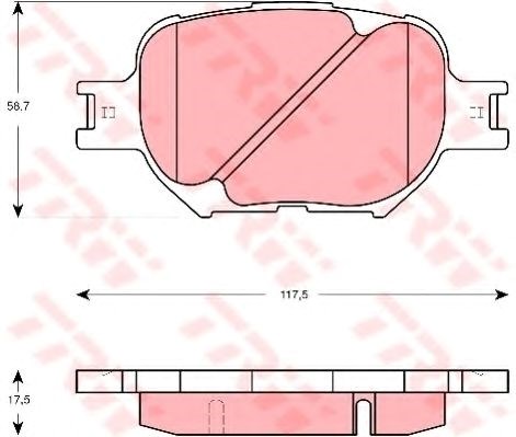Гальмівні колодки GDB3316 TRW