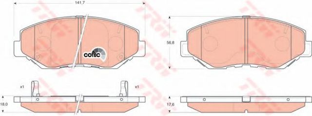 Колодки передні GDB3325 TRW