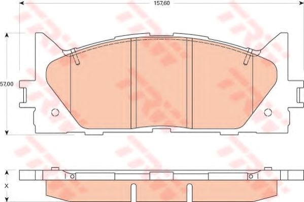 Гальмівні колодки GDB3429 TRW