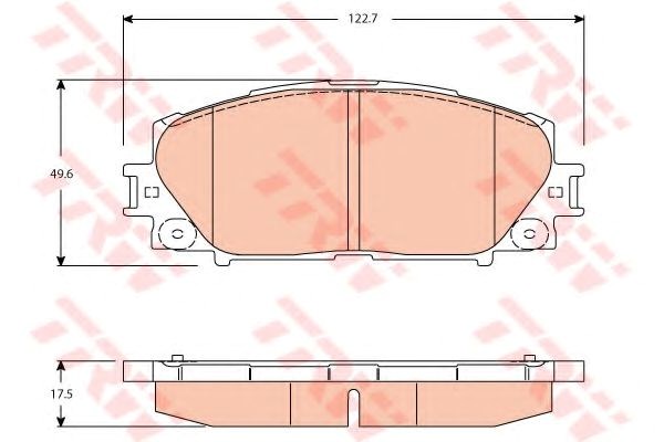 Передні гальмівні колодки GDB3459 TRW