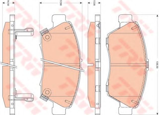 Колодки передні GDB3478 TRW