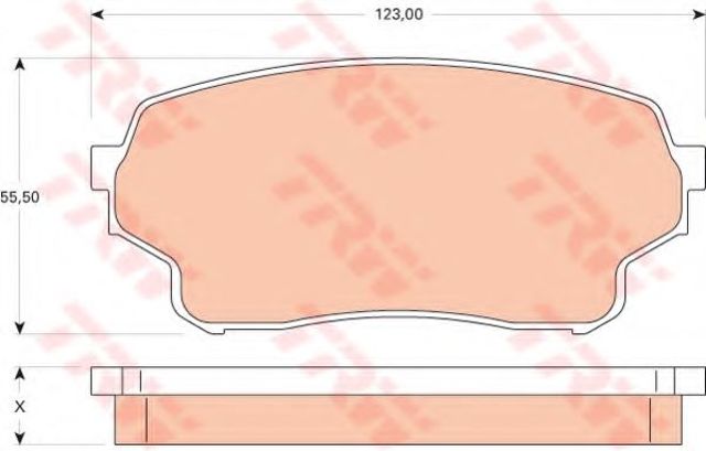 Гальмівні колодки GDB3490 TRW