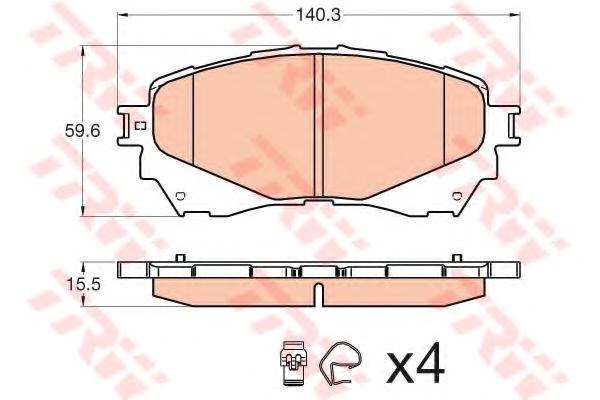 Колодки передні GDB3580 TRW
