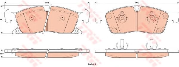Колодки передні GDB4603 TRW