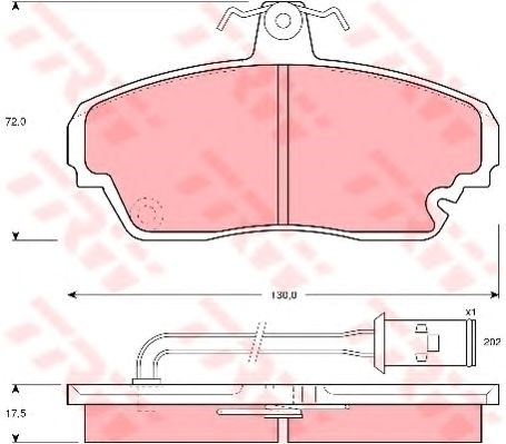 Колодки передні GDB851 TRW