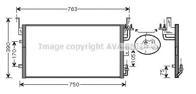 Конденсатор кондиціонера HY5083 AVA
