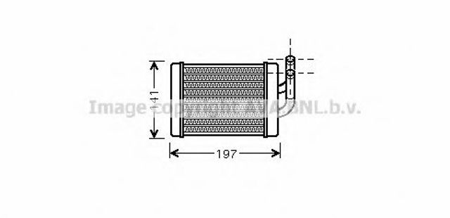 Радиатор отопителя hyundai h-100 , porter 2.5d (94-) (hy6158) ava HY6158
