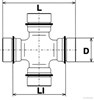 Хрестовина карданного валу, переднього J2929007 JAKOPARTS