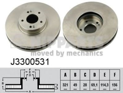 Гальмо дискове переднє J3300531 NIPPARTS