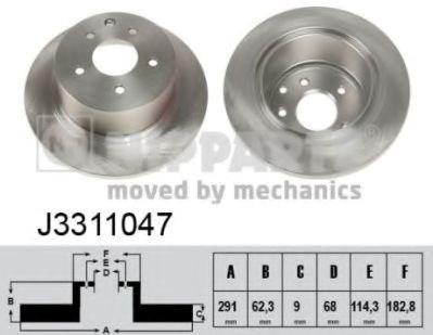 Дискові гальма J3311047 NIPPARTS