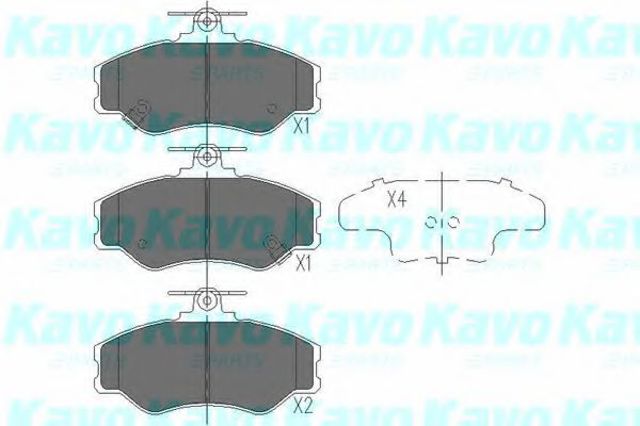 Kavo partsh гальмівні колодки перед. hyundai h100 93- KBP3002