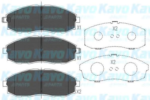 Kavo parts hyundai гальмівні колодки передн. h-1 97- KBP3003
