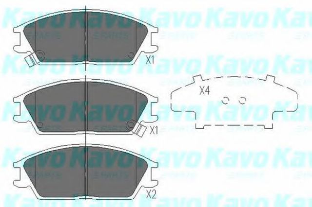 Kavo parts hyundai гальмівні колодки дискові accent,getz,lantra,honda,mitsubishi KBP3033