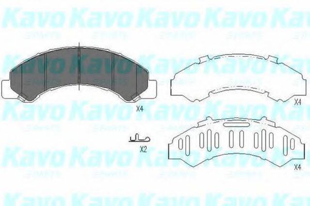 Колодки на гальмо задній дисковий KBP3512 KAVO PARTS