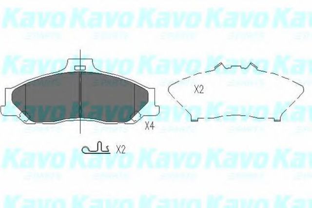 Kavo parts mazda гальмівні колодки передн. b-serie,bt-50,ford ranger 1.8/3.0 96- KBP4510