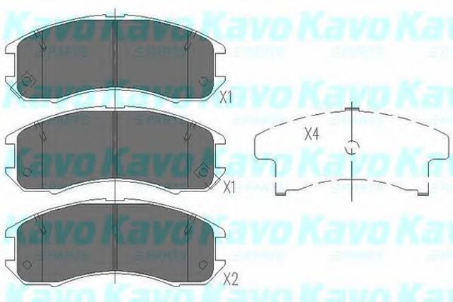 Kavo parts mazda колодки гальмівні передні 626 1,8-2,2 89-92 KBP4525