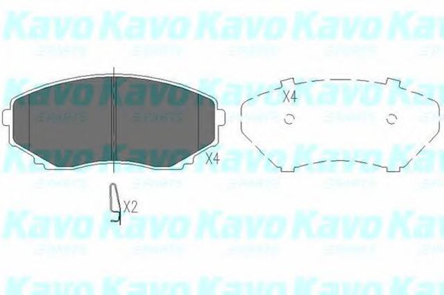 Kavo parts mazda гальмівні колодки передн. mpv 95- KBP4530