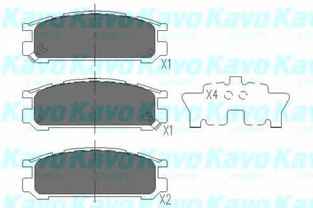 Kavo parts subaru гальмівні колодки передн, impreza,legacy KBP8016