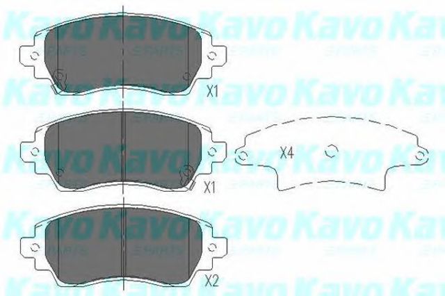 Kavo parts iveco колодки гальмівні пер./задн. daily 96 KBP9010