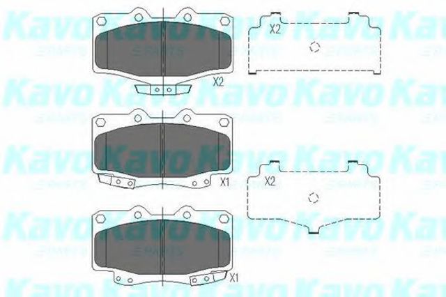 Kavo parts toyota гальмівні колодки landcruiser 3,0-3,4 -02 KBP9054