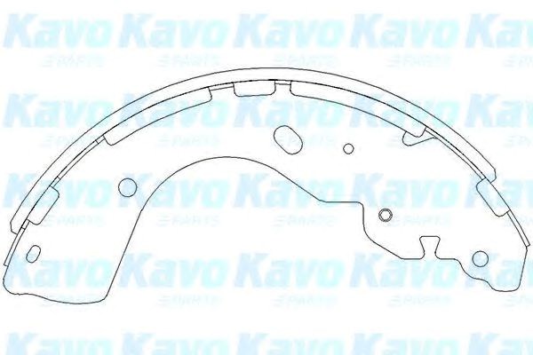 Колодки гальмівні задні, барабанні KBS7402 KAVO PARTS