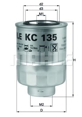 Фільтр паливний toyota corolla 18d/20d KC135D