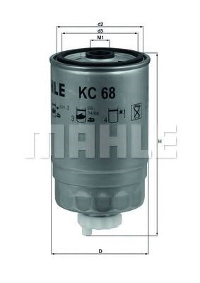 Фільтр паливний 19/25tdi t5/touareg (дизель) KC68