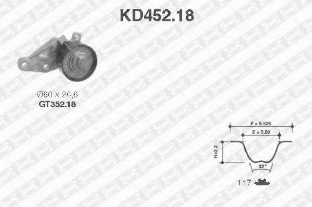 Ремкомплект ГРМ KD45218 SNR