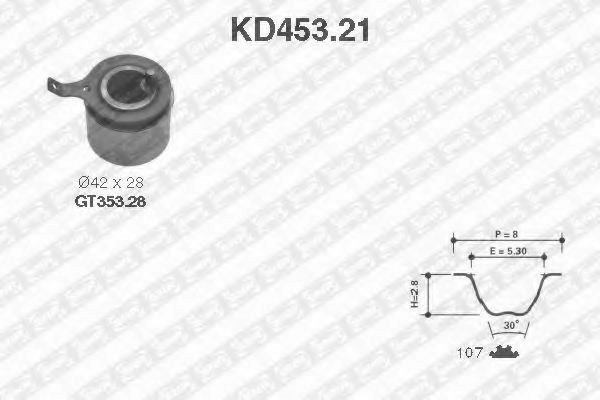 Kd453.21  ntn-snr - ремкомплект ременя грм KD45321