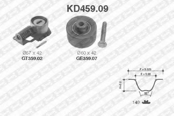 Роликовий модуль натягувача ременя (ролик, ремінь) KD45909