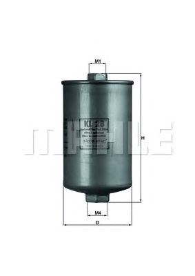 Knecht фільтр паливний audi (бензин) (h=152mm) KL28