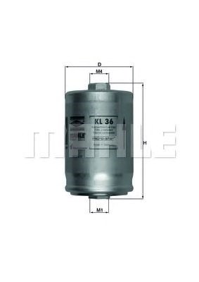Фільтр паливний audi b4/a4 27/a6 97- (бензин) KL36