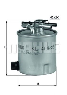 Фільтр паливний renault logan 1.5 dci 05-, sandero 1.5 dci 09- (вир-во knecht-mahle) KL40425