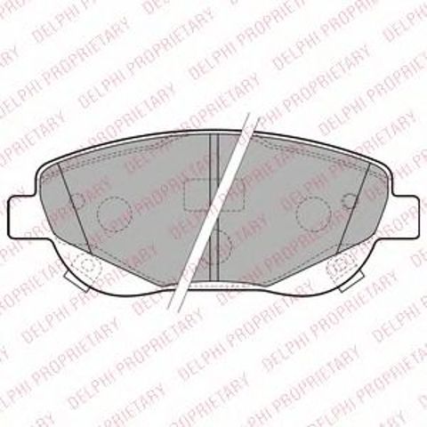 Передні гальмівні колодки LP2207 DELPHI