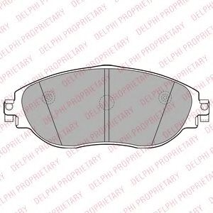 Передні гальмівні колодки LP2250 DELPHI