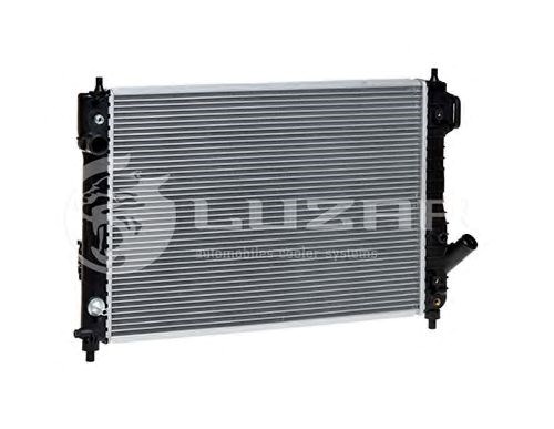 Радиатор охлаждения авео t250(06-)/т255(08-)/вида(12-) (l600) акпп (б/с конд) (алюм) luzar LRC05180