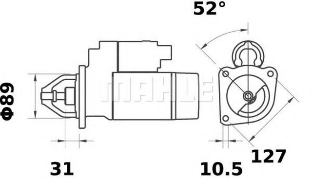 Стартер двигуна MS232 MAHLE