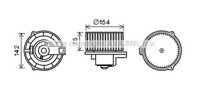 Електромотор пічки MS8620 AVA