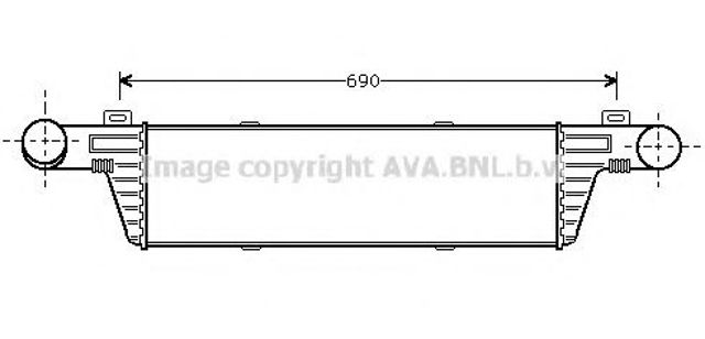 Радіатор интеркуллера MSA4224 AVA
