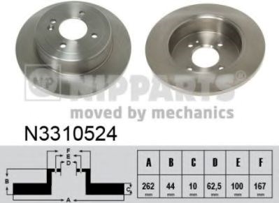 Дискові гальма N3310524 NIPPARTS