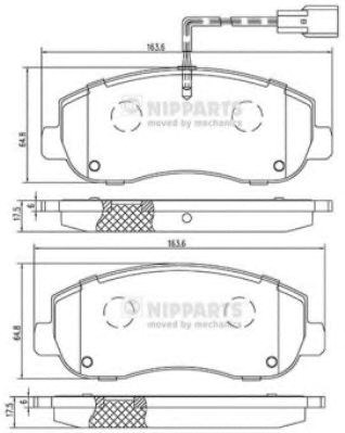 Тормозні колодки N3601105 NIPPARTS